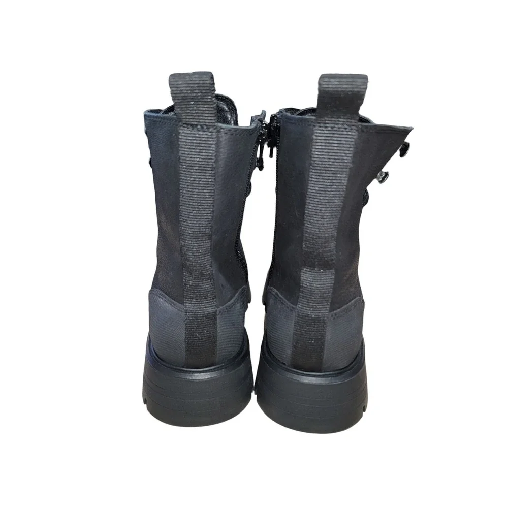 Lucky Brand‎ Aribelly Women's Black Leather Side Zip Mid Calf Boots Size 8M New
